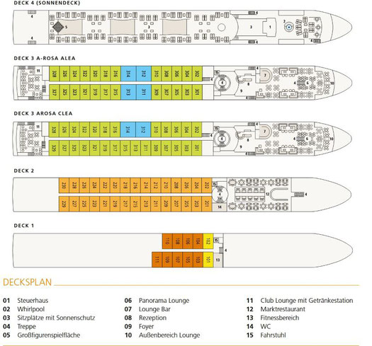 A-ROSA CLEA Deckplan 2025