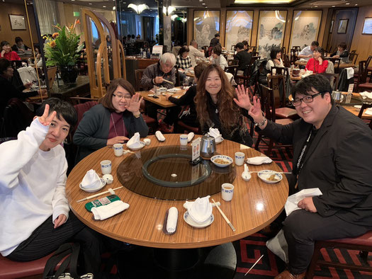 生徒さんたちと会食　横浜中華街：重慶飯店新館にて