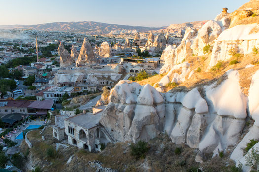 Göreme has many hotels and guesthouses located in sandstone caves