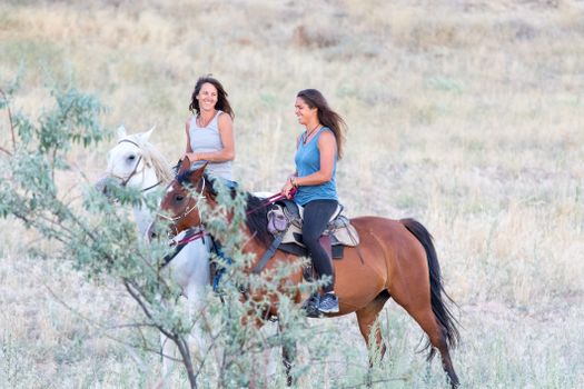 Helene and Viviane riding in Cappadocia