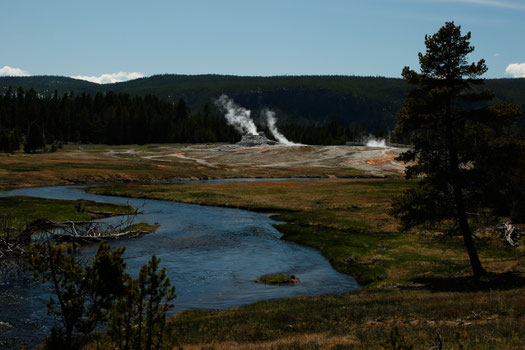 River Yellowstone, Upper Geyser Basin, nature USA