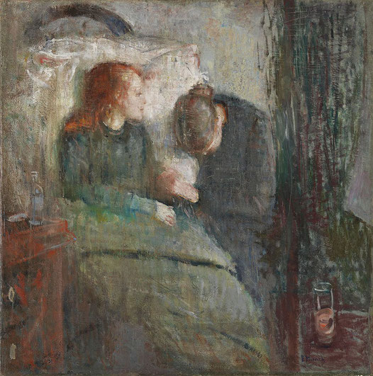エドヴァンド・ムンク「病気の子ども」(1885-1886年)