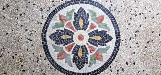 Plauen, Karlstraße 58, Terrazzofußboden