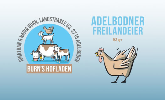 Design für Eierschachteln - Hofladen Burn