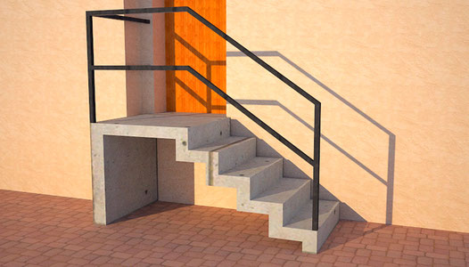 Sichtbetontreppe aussen