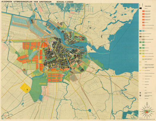 C. van Eesteren en Th. K. van Lohuizen. Algemeen Uitbreidingsplan Amsterdam, 1934. Collectie NAi, EEST 1-84