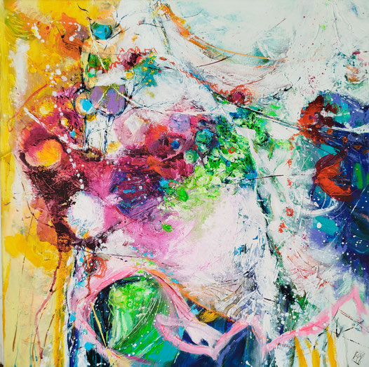 Elisabeth Augendre artiste peintre en Ariège acrylique impressionnisme jardins suspendus 33