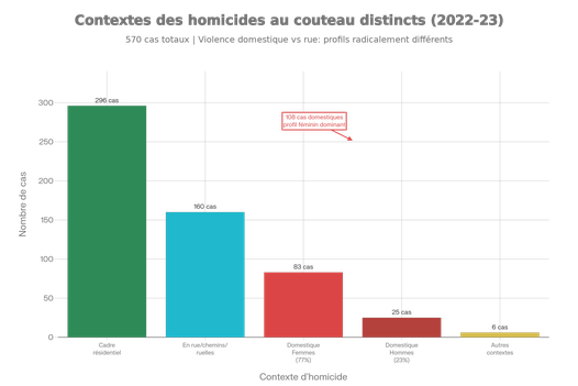 Violence domestique versus violences de rue - Contextes, démographie des victimes et approches d'intervention différenciées