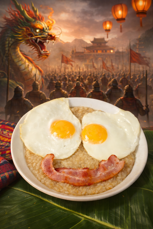 real food pic with ai generated background