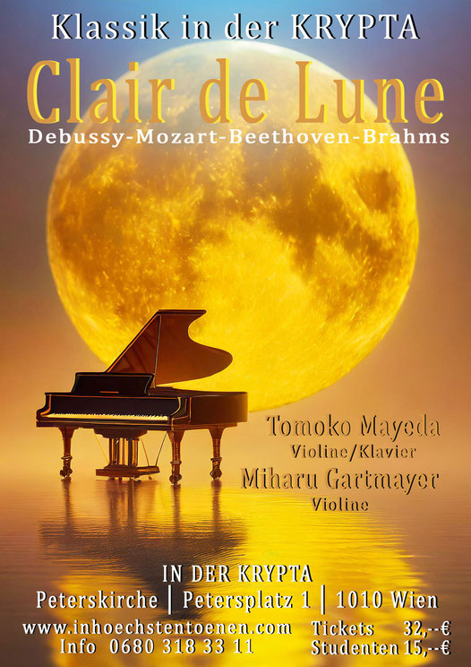 Clair de Lune - DEBUSSY-MOZART-BEETHOVEN-BRAHMS   in der KRYPTA