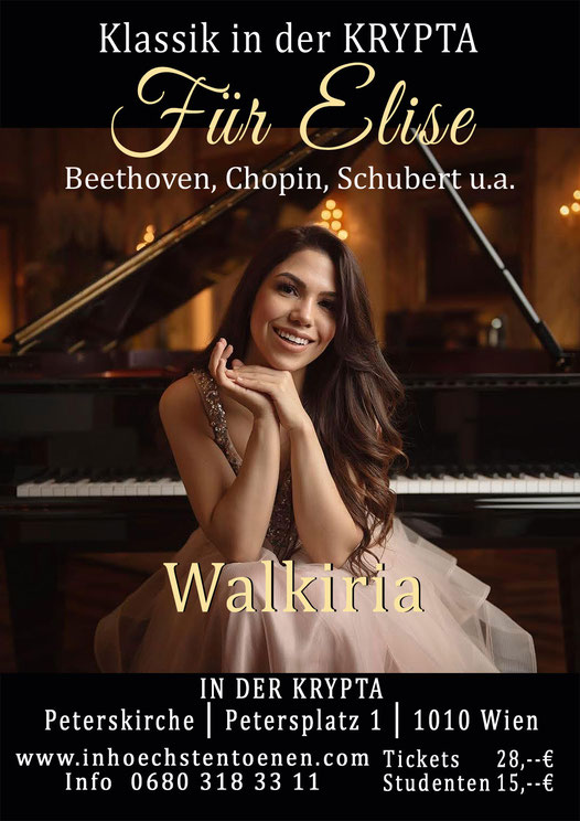 Für Elise Klavierkonzert  Beethoven, Chopin, Schubert u.a.  in der KRYPTA
