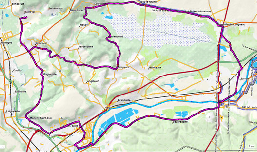 Cyclo de Bailleval - Parcours de 50 km le 24 mai 2026