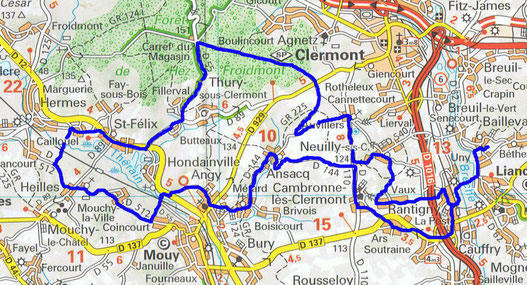 Cyclo de Bailleval - Parcours de 55 km le 246 juillet 2026