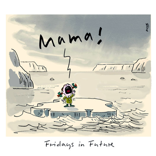 Fridays for future Greta Klimawandel Erderwaermung Karikatur Klima