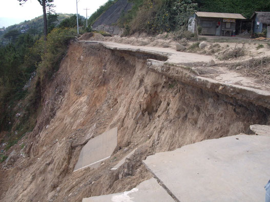 Landslides caused by Typhoon Pepeng in October 2009