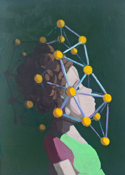 construction - Acryl auf Leinwand, 40x30cm, 2017 | verkauft
