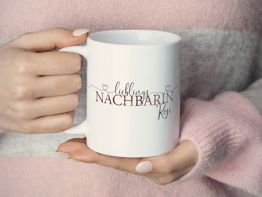 Tassengeschenke für Nachbarinnen