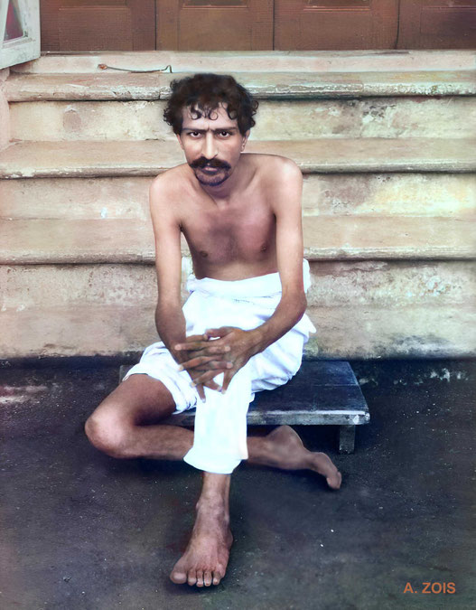 1922 : Meher Baba at Manzil-e-Meem, Bombay, India. Image rendition by Anthony Zois.