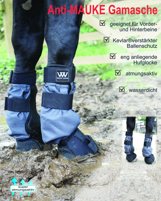 anti mauke gamaschen, woof wear, gamaschen, mauke