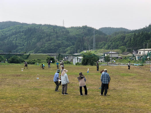 令和5年6月　夏山集落グラウンドゴルフ大会の様子