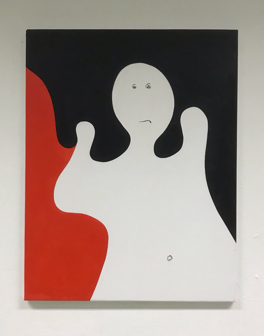 Canterville ghost , Acrylic on canvas / 90 x 70 cm / 2019 / 16