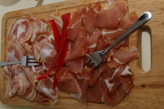 Speckplatte Speck kalt geräuchert