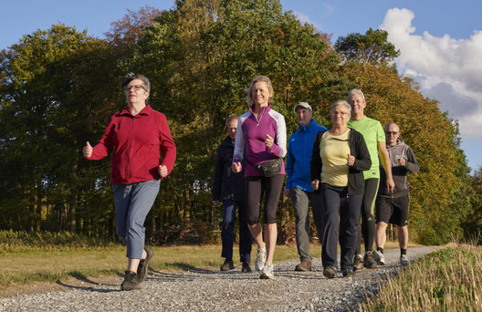 Foro: Sportgruppe beim Wandern in der Natur
