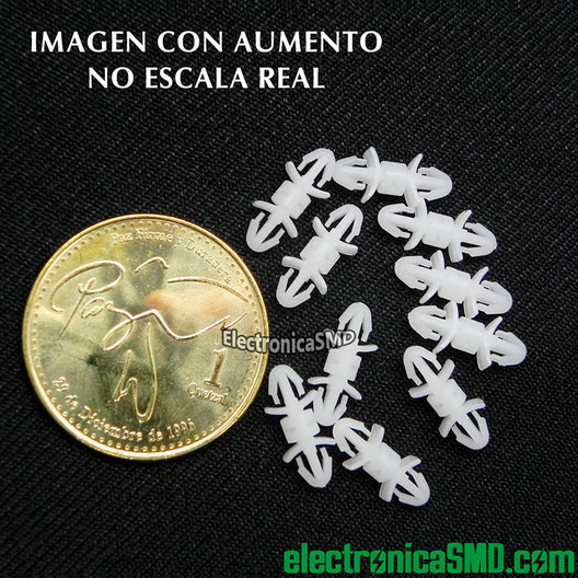 espaciador guatemala, espaciador, electronica, electronico, smd, espaciador plastico nylon tipo flecha, standoff