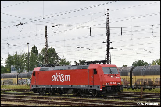 185 584-0 kommt am 03.07.2025 als Lz durch Leipzig-Schönefeld