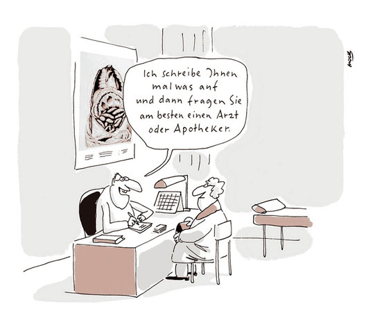 Cartoon von Mock zum Thema Medizin