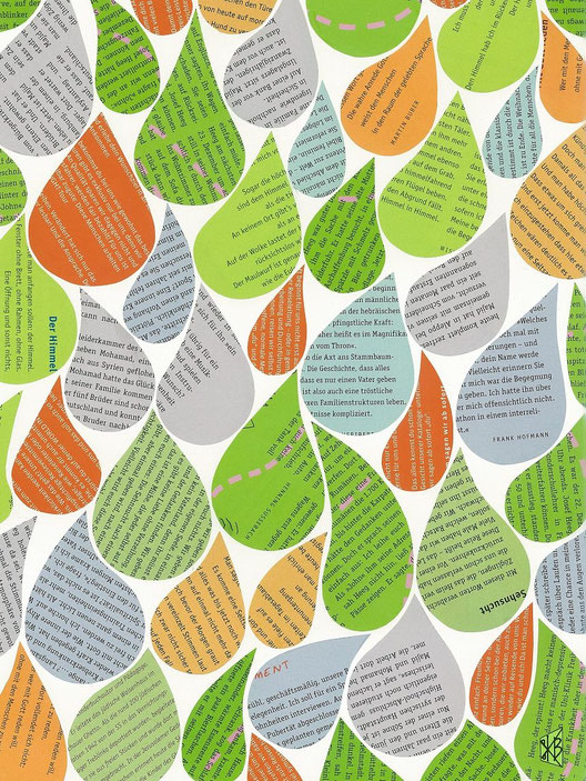 Papiercollage von Klaus Becker, Kassel