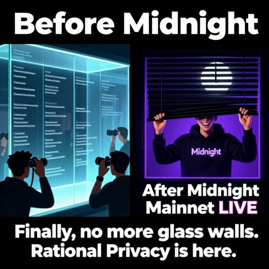 Midnight Mainnet ist Live Meme - Bild KI regeneriert