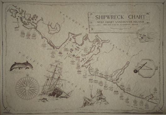 historische Schiffwracks vor Vancouver Island