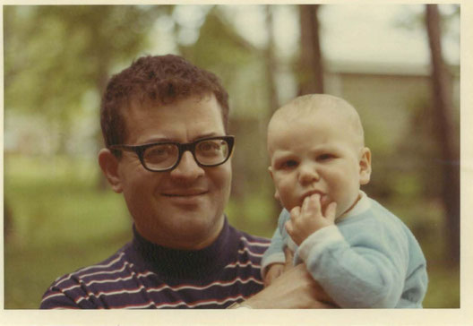 With his son Paul, 1970