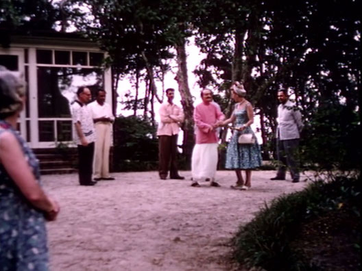 1956 : Meher Baba with Marion Florsheim. Image captured by Anthony Zois from a film by Sufism Reoriented.