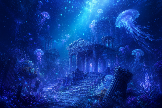 深海の幻想AIアート