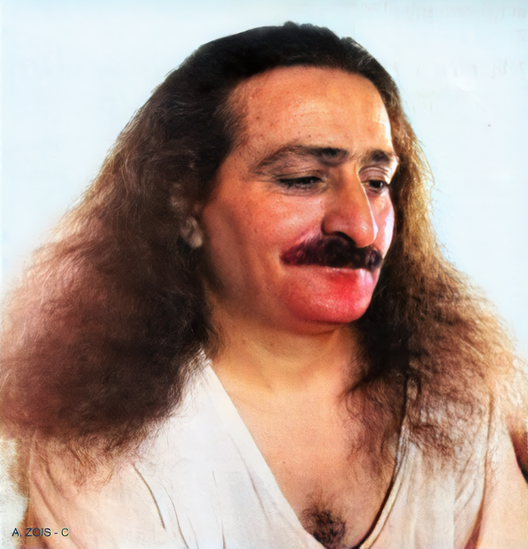 7B. May 15, 1936 - Meher Baba at Meherabad, India.  Trimmed image