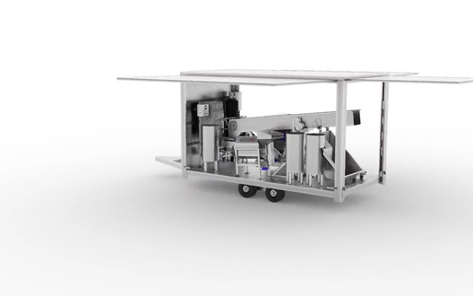 USINE MOBILE DE PRODUCTION DE JUS  Les systèmes mobiles sont utilisés pour traiter les jus de fruits sur site