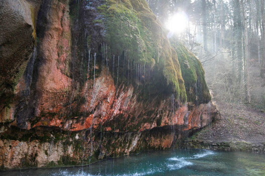 Luxembourg, hiking area, limestone, weeping rock