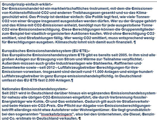 www.klimawandel-report.com; Emissionshandel, Europäisches Emissionshandelssystem (EU ETS) und Nationales Emissionshandelssystem