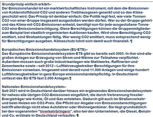 www.klimawandel-report.com; Emissionshandel, Europäisches Emissionshandelssystem (EU ETS) und Nationales Emissionshandelssystem