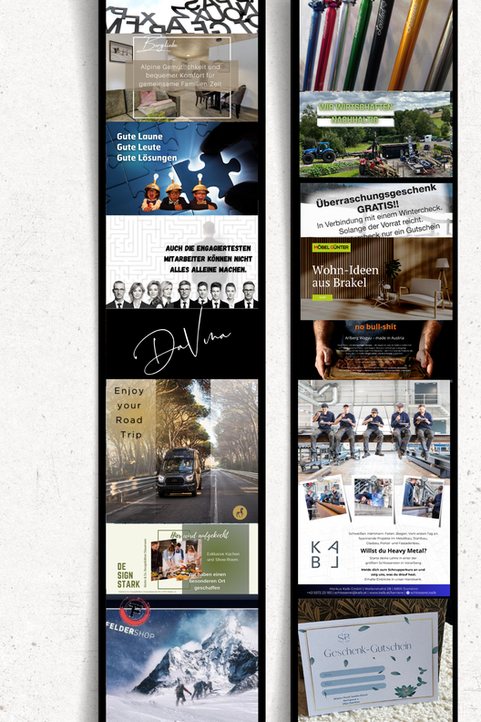 Werbung und Kampagnen für KMU: Plakatwerbung, Logodesign, Website- und Social-Media-Auftritte by wlp. 