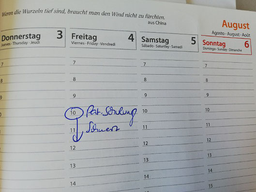 3 von 12: Terminkalender August