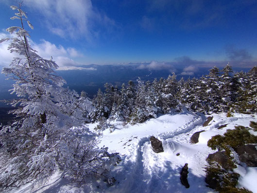 八ヶ岳　西岳　雪山　登山　ガイド