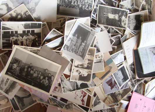 Het begin was een ongesorteerd "archief" ... een koffer vol foto's en documenten.