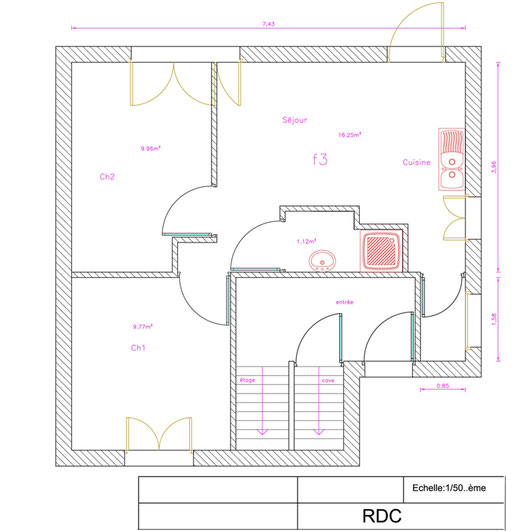 Plans gîte L'Escapade à Démouville