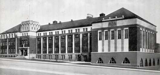 Plauen, Jößnitzer Straße 88, ehemalige Oberrealschule auf einer Postkarte
