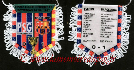 Fanion PSG-FC Barcelone  1996-97