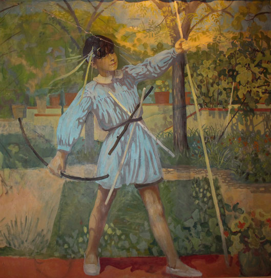 Jean Milhau, Jacques au jardin avec un arc, 1938 (1190x118)