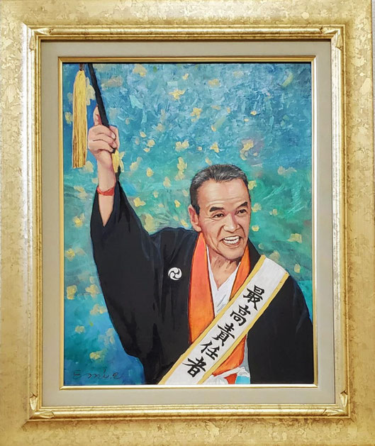 挙母神社・氏子総代様ご依頼・油絵肖像画
